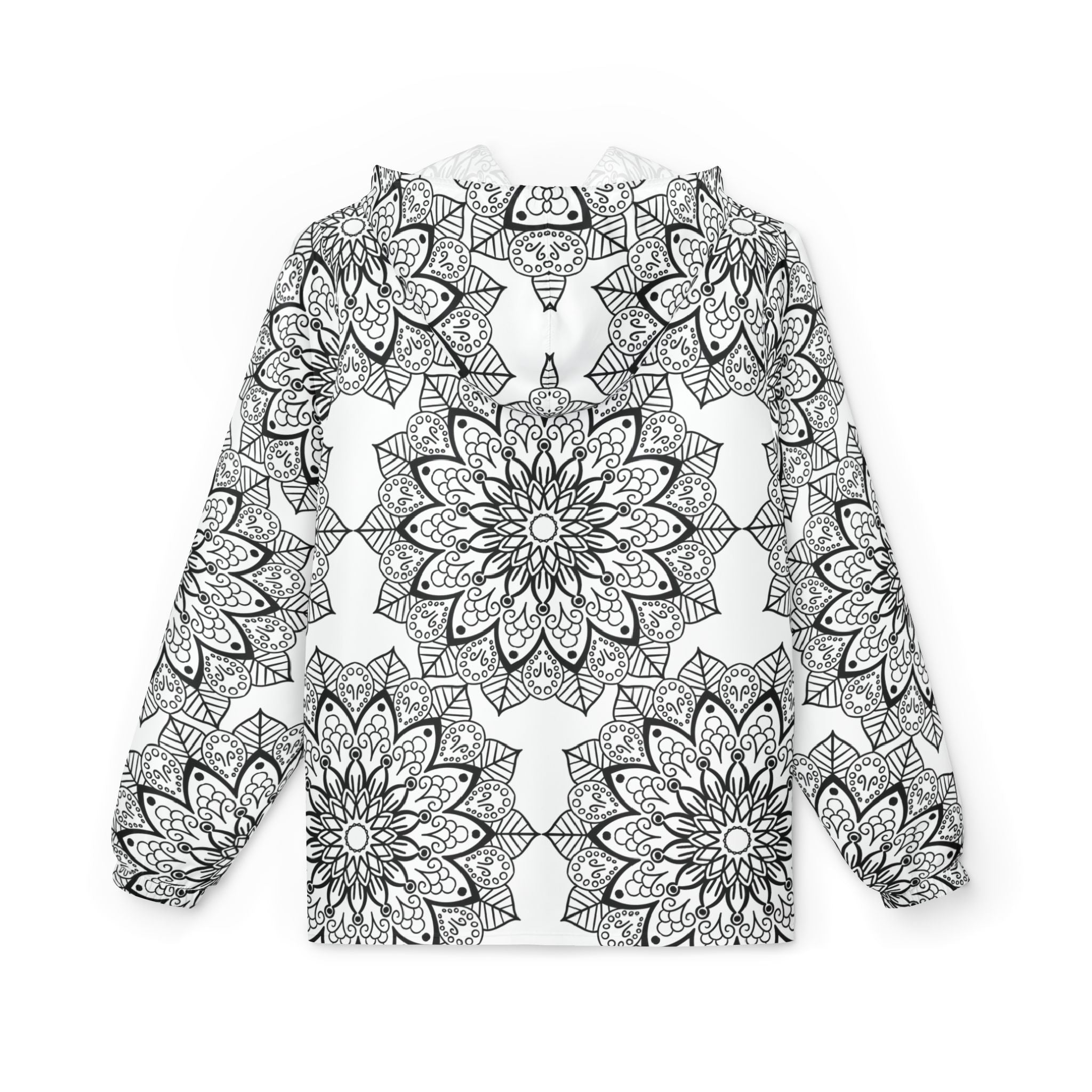 Black and White Best Windbreaker Jacket with Blululi Mandala Art Designs Outerwear - Blululi