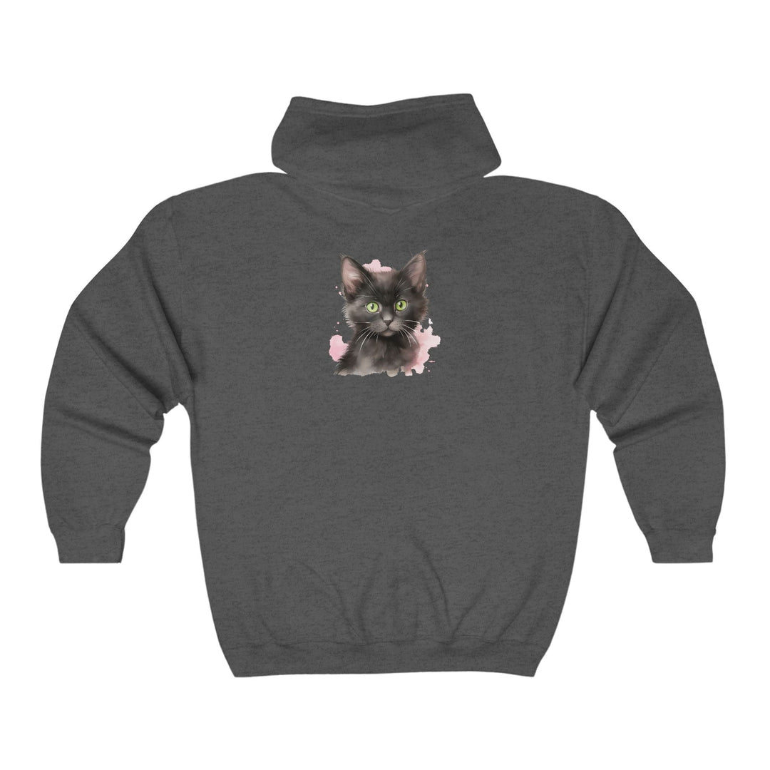 Black Cat Curiosity Hoodie - Soft & Fluffy Hoodie - Blululi