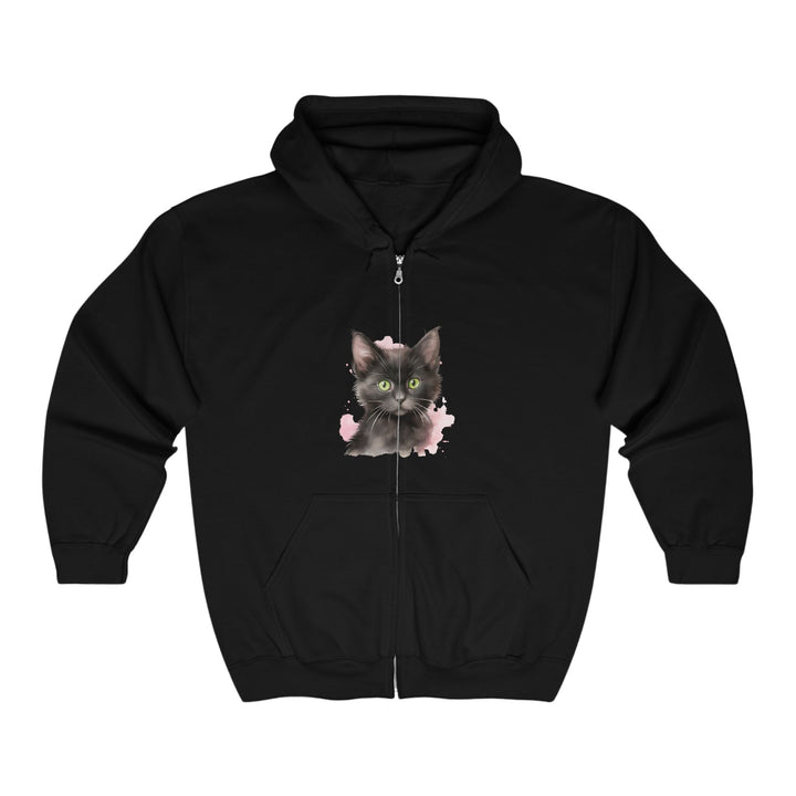 Black Cat Curiosity Hoodie - Soft & Fluffy Hoodie - Blululi