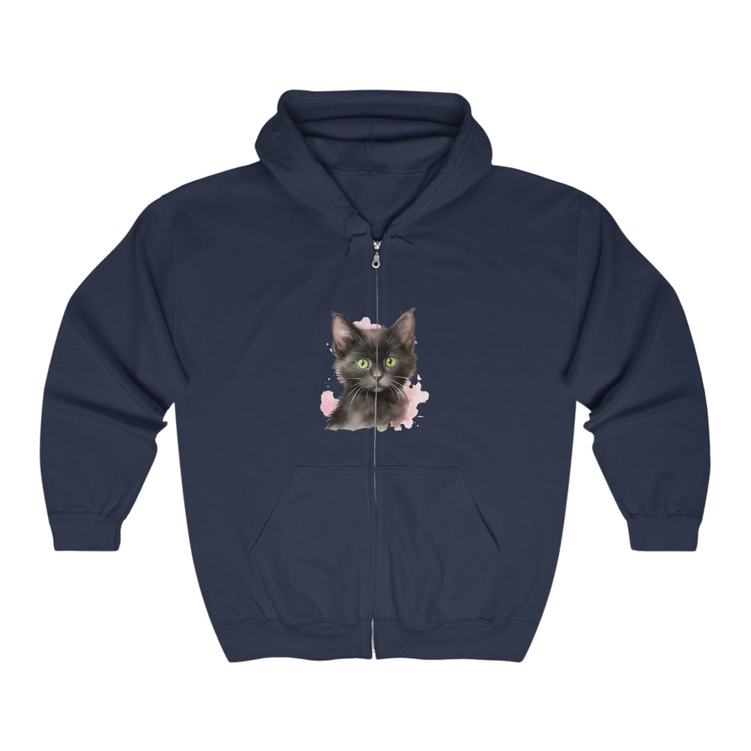 Black Cat Curiosity Hoodie - Soft & Fluffy Hoodie - Blululi