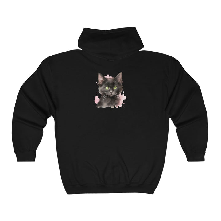 Black Cat Curiosity Hoodie - Soft & Fluffy Hoodie - Blululi