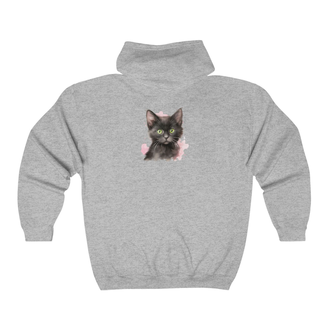 Black Cat Curiosity Hoodie - Soft & Fluffy Hoodie - Blululi