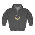 Black Cat Floral Hoodie - Cute & Whimsical Hoodie - Blululi