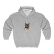 Black Cat Floral Hoodie - Cute & Whimsical Hoodie - Blululi