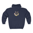 Black Cat Floral Hoodie - Cute & Whimsical Hoodie - Blululi