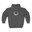 Black Cat Floral Hoodie - Cute & Whimsical Hoodie - Blululi