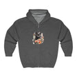 Black Cat Floral Watercolor Hoodie Hoodie - Blululi