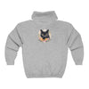 Black Cat Floral Watercolor Hoodie Hoodie - Blululi