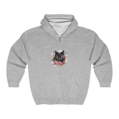 Black Cat Flower Crown Hoodie Hoodie - Blululi