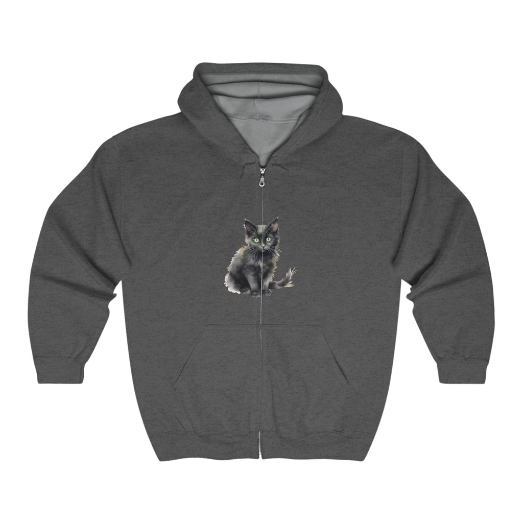 Black Cat Hoodie - Mystical Feline Design Hoodie - Blululi