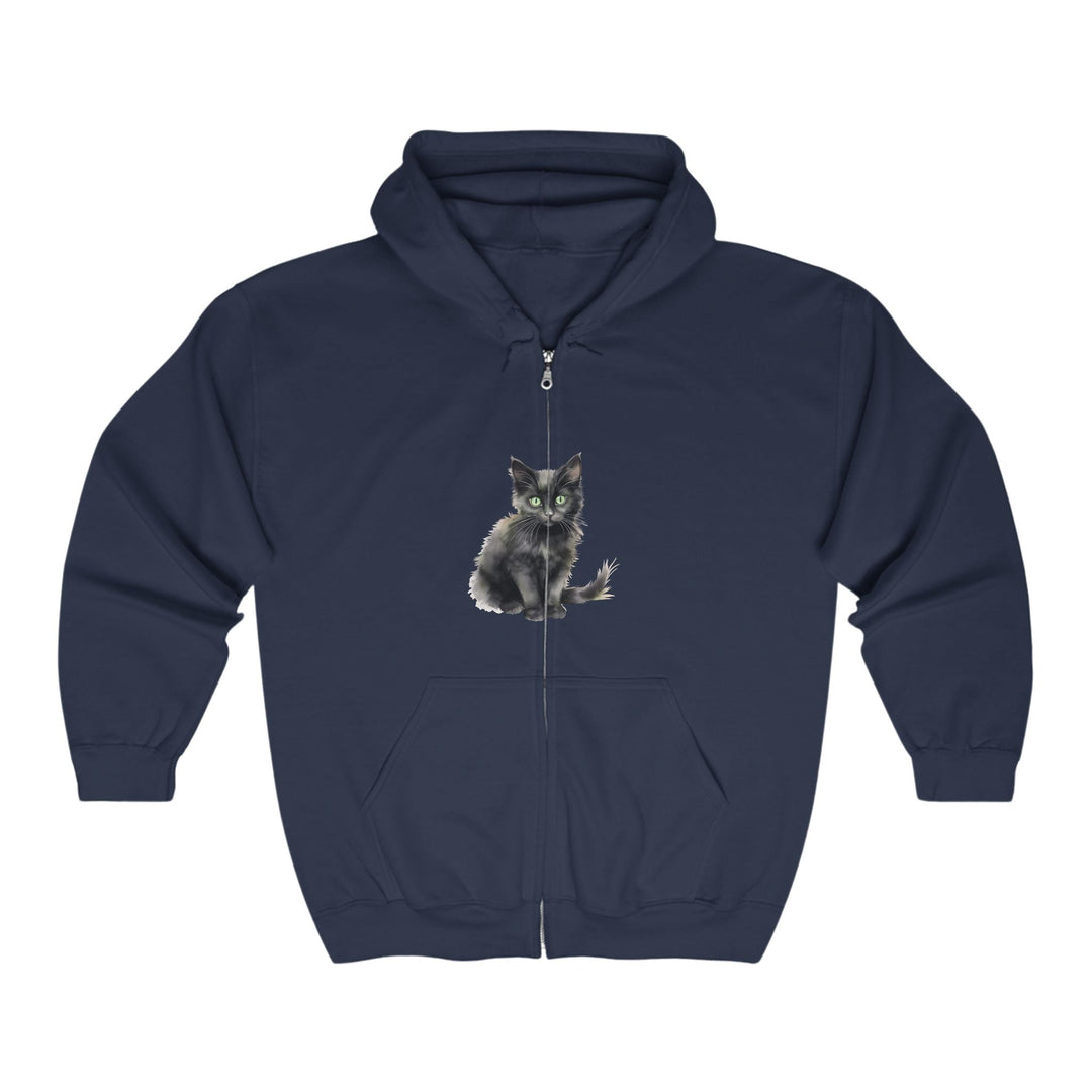 Black Cat Hoodie - Mystical Feline Design Hoodie - Blululi