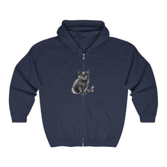 Black Cat Hoodie - Mystical Feline Design Hoodie - Blululi