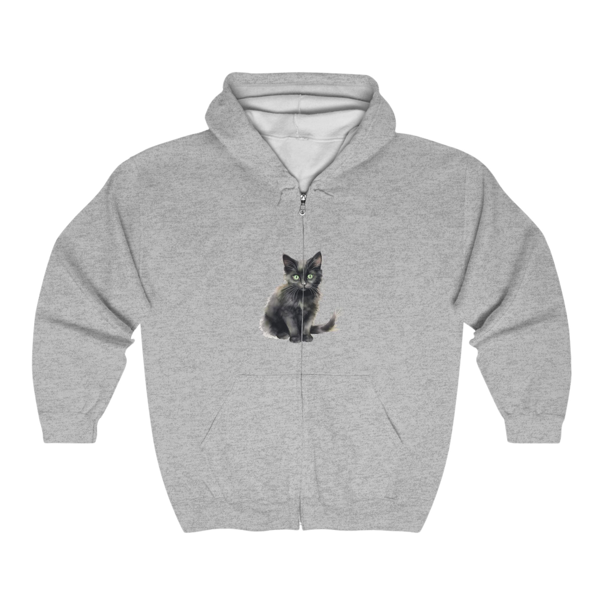 Black Cat Hoodie - Mystical Feline Design Hoodie - Blululi