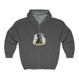 Black Cat in a Field Hoodie - Soft & Fluffy Hoodie - Blululi