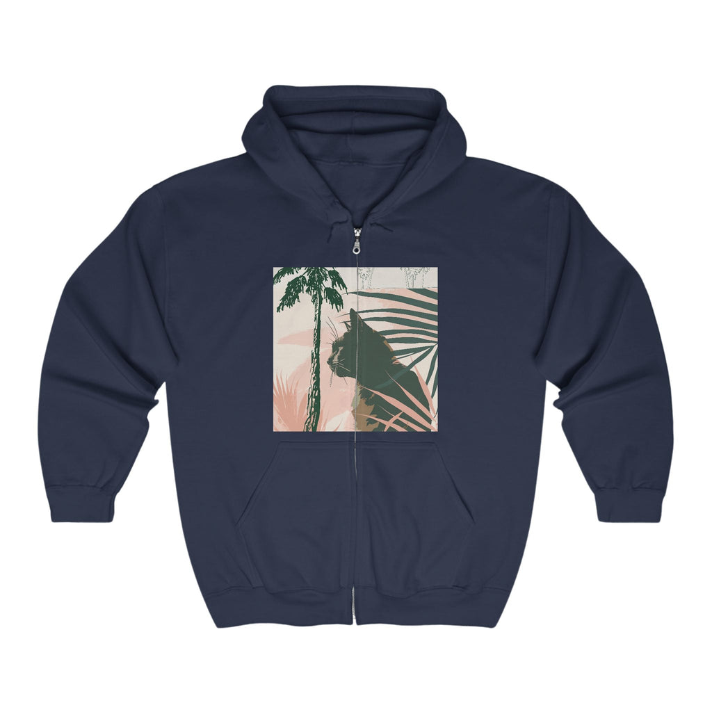 Black Cat Jungle Hoodie Hoodie - Blululi