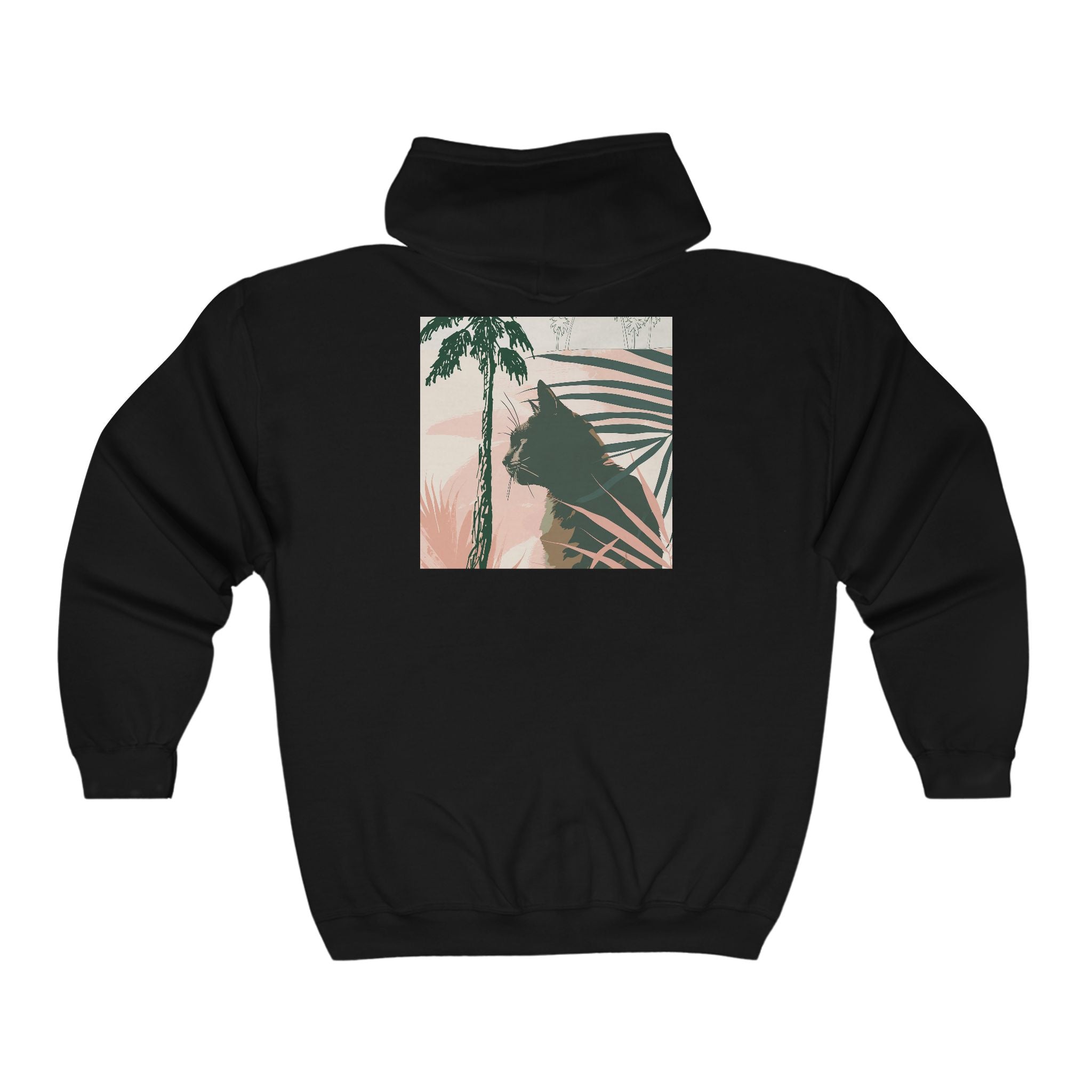 Black Cat Jungle Hoodie Hoodie - Blululi