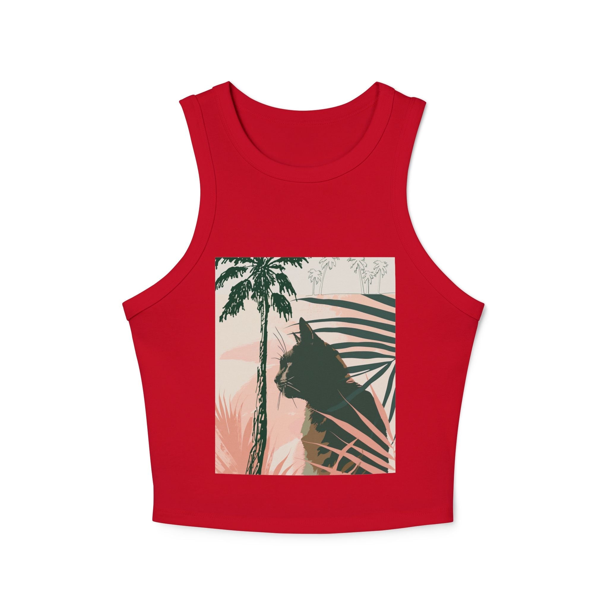 Black Cat Jungle Racerback Tank Top Tank Top - Blululi