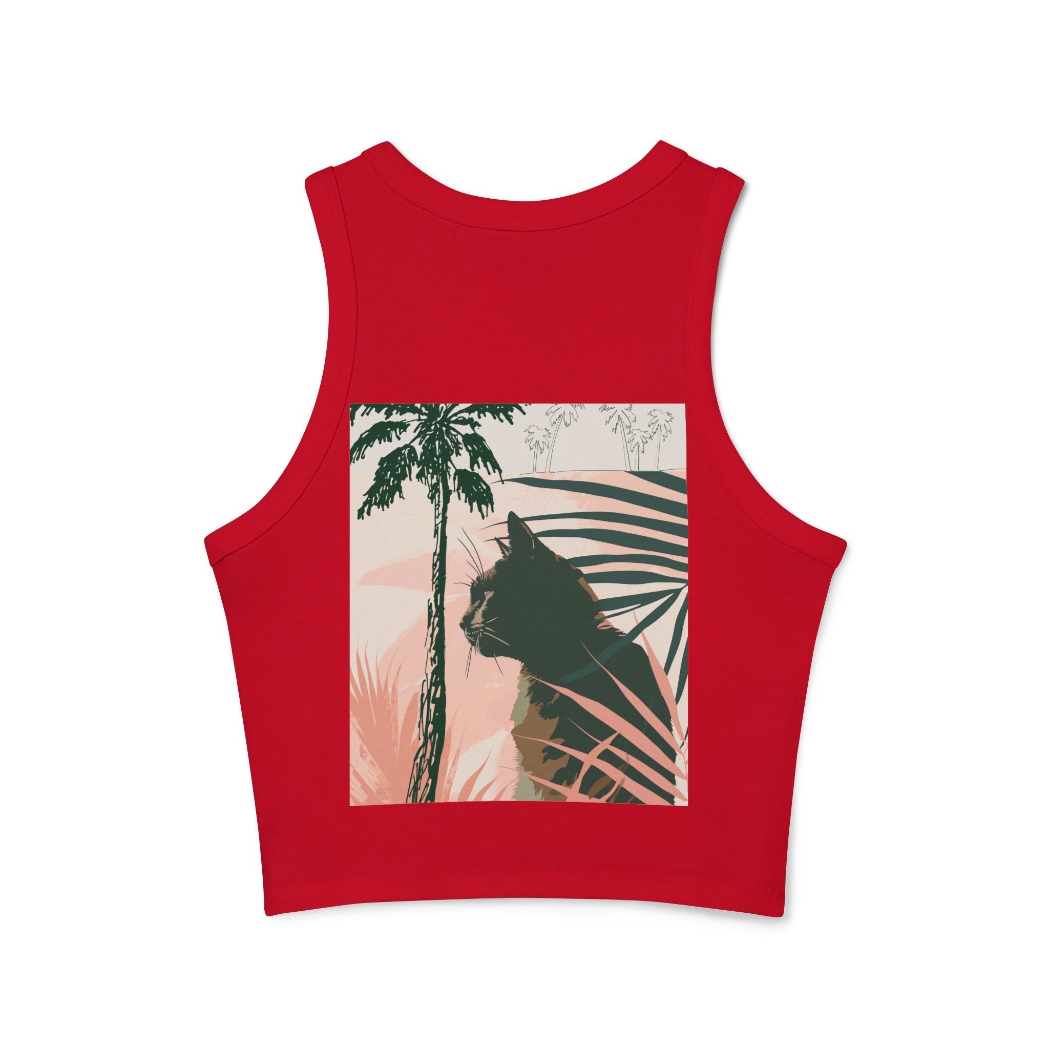 Black Cat Jungle Racerback Tank Top Tank Top - Blululi