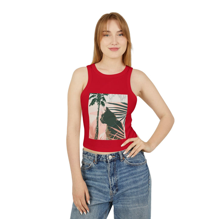 Black Cat Jungle Racerback Tank Top Tank Top - Blululi