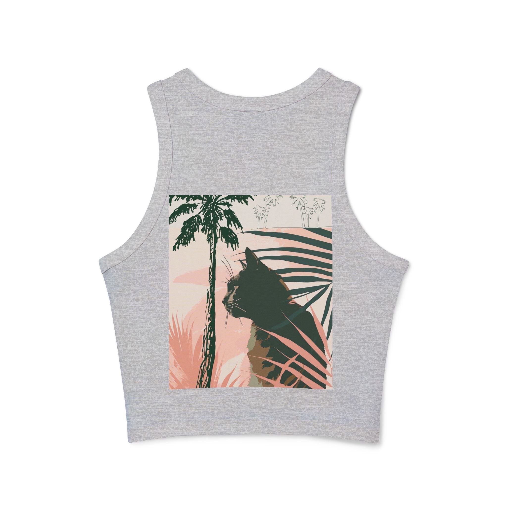 Black Cat Jungle Racerback Tank Top Tank Top - Blululi