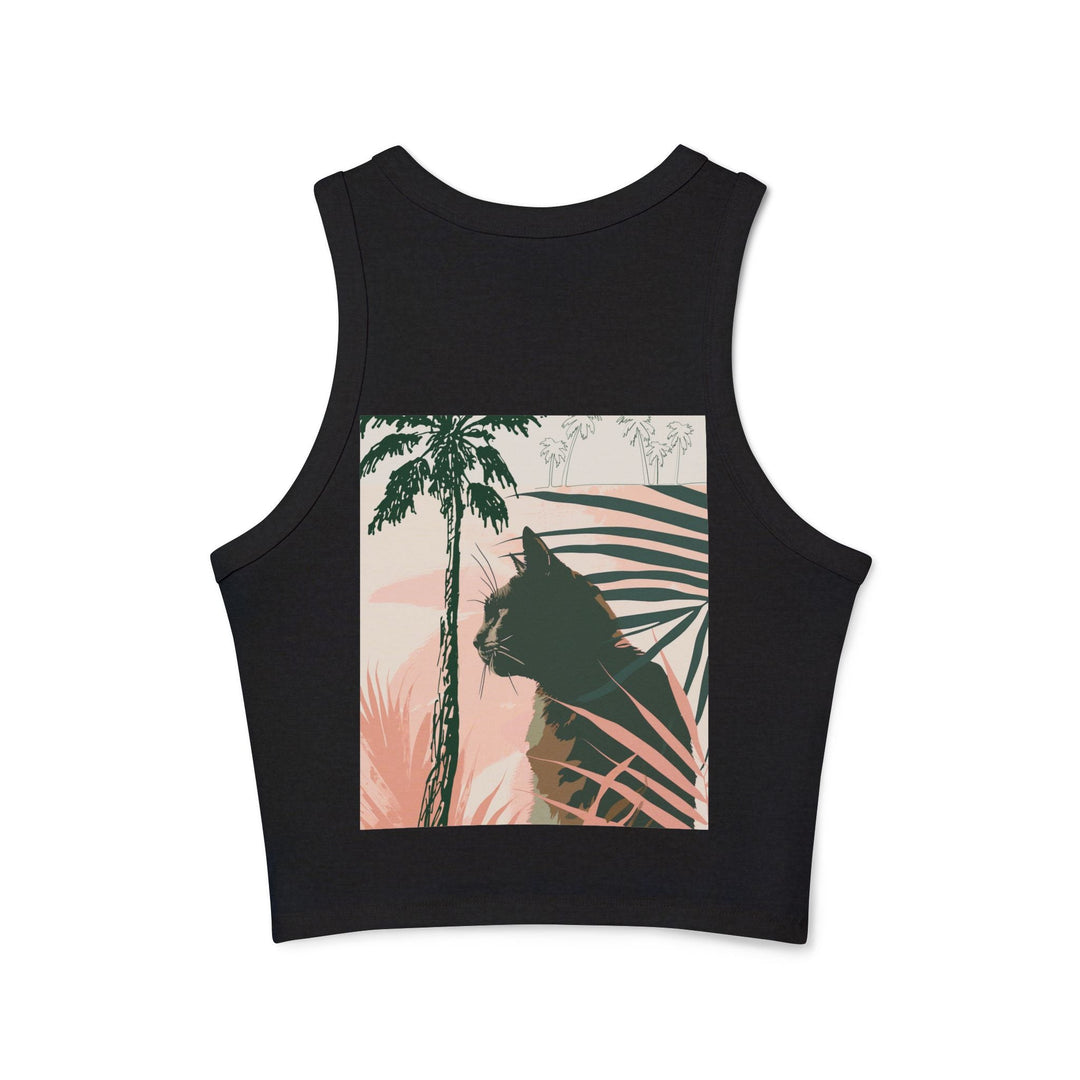 Black Cat Jungle Racerback Tank Top Tank Top - Blululi