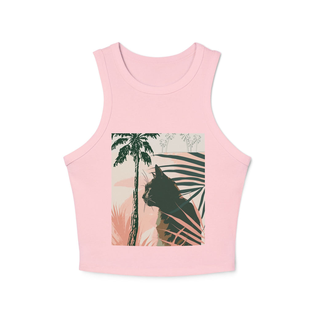 Black Cat Jungle Racerback Tank Top Tank Top - Blululi