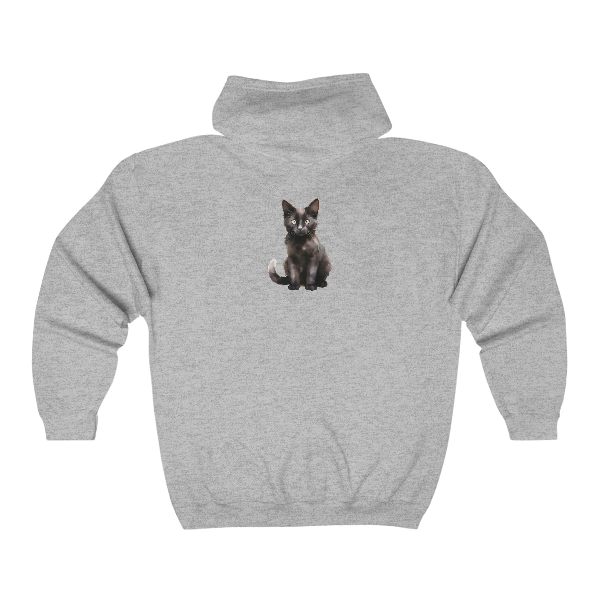 Black Cat Kitten Hoodie - Soft & Fluffy Hoodie - Blululi