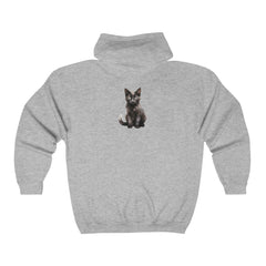 Black Cat Kitten Hoodie - Soft & Fluffy Hoodie - Blululi