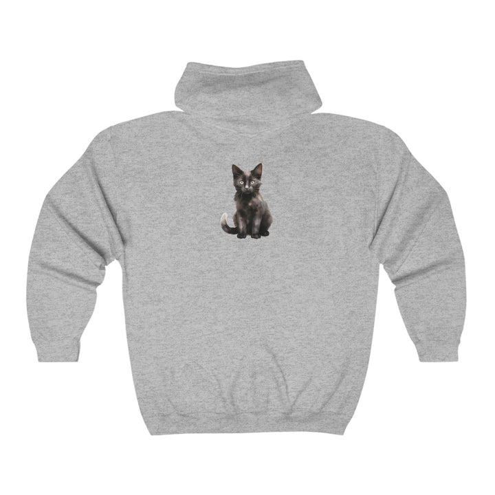 Black Cat Kitten Hoodie - Soft & Fluffy Hoodie - Blululi