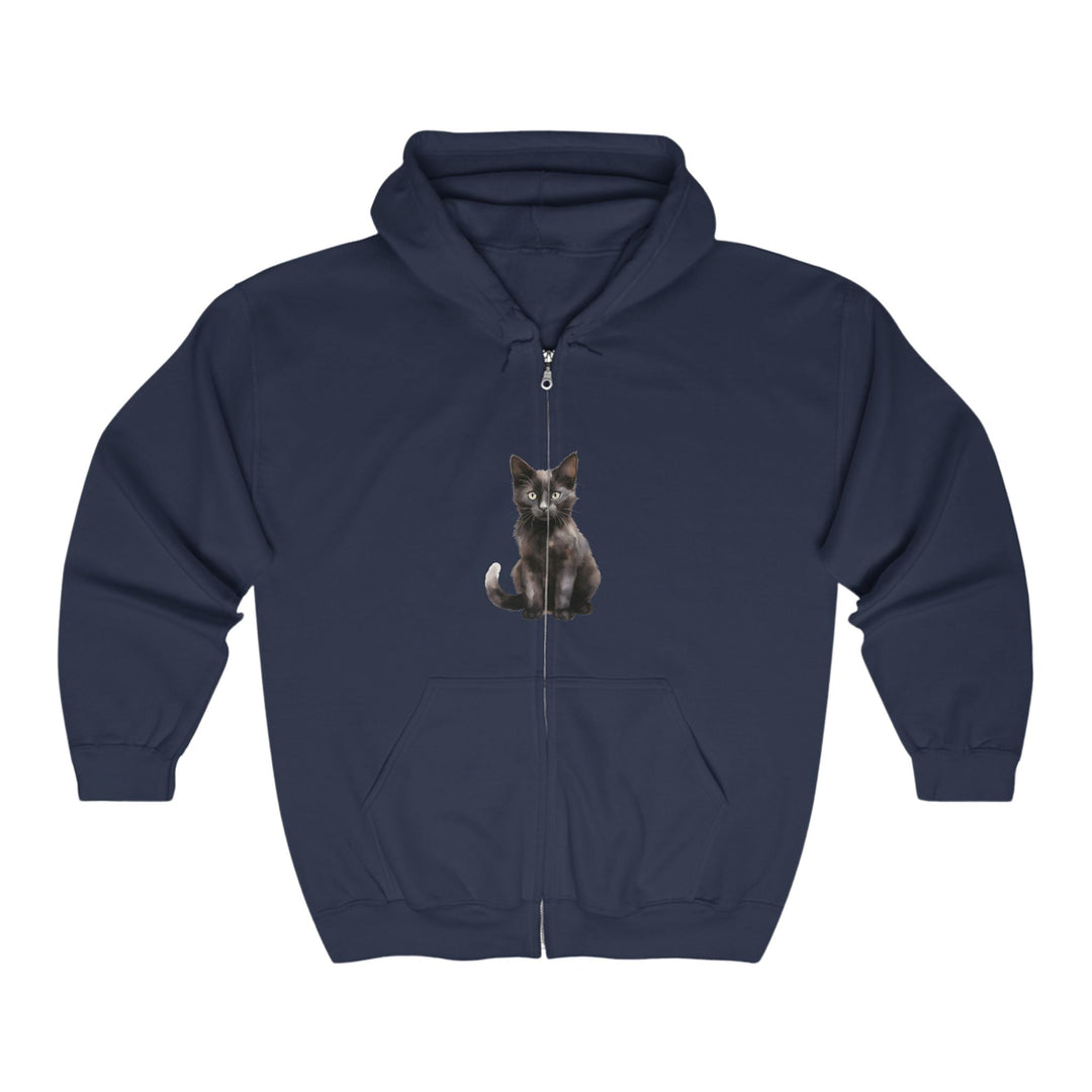 Black Cat Kitten Hoodie - Soft & Fluffy Hoodie - Blululi