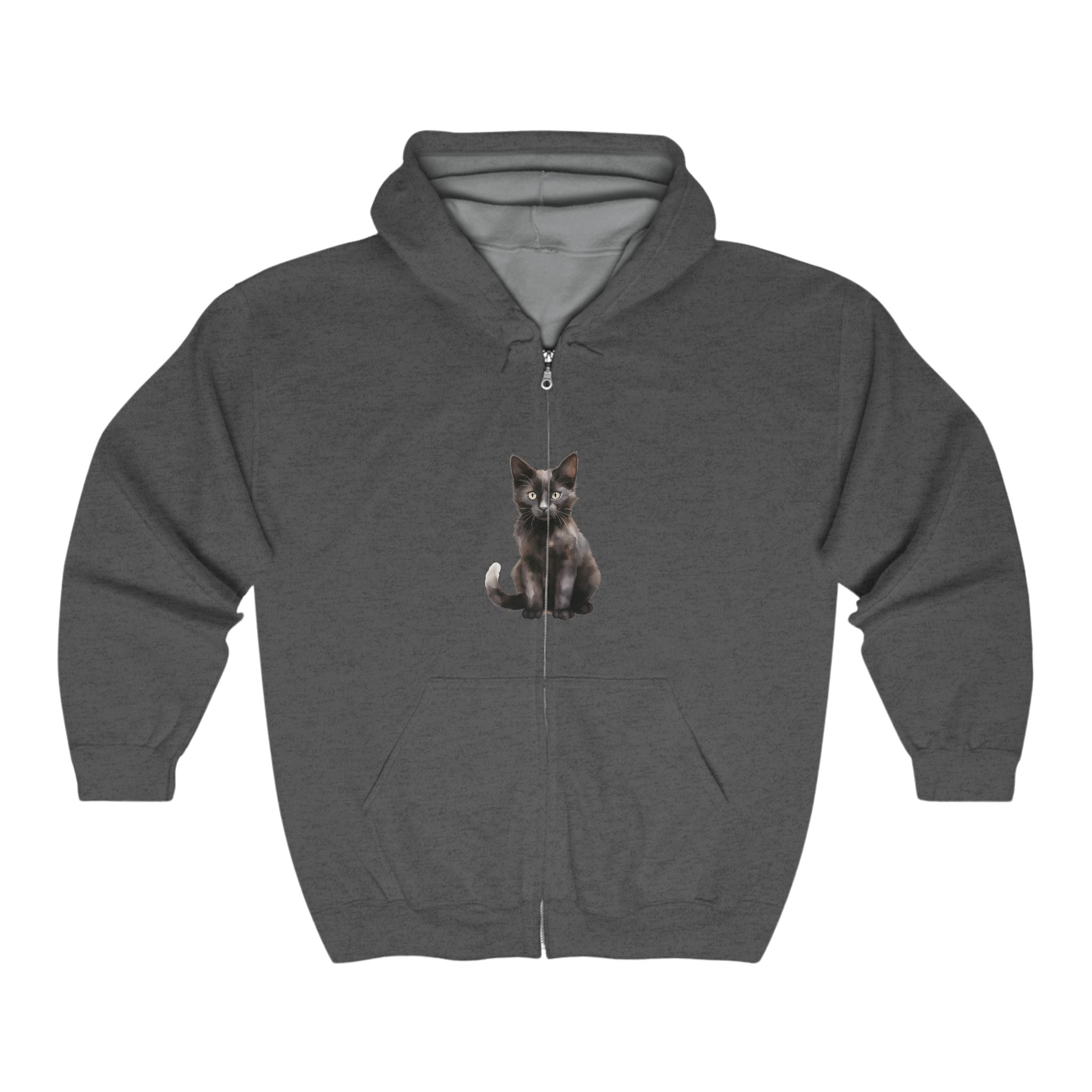 Black Cat Kitten Hoodie - Soft & Fluffy Hoodie - Blululi