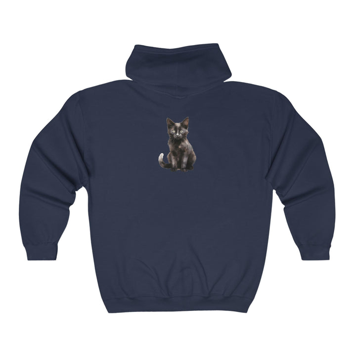 Black Cat Kitten Hoodie - Soft & Fluffy Hoodie - Blululi