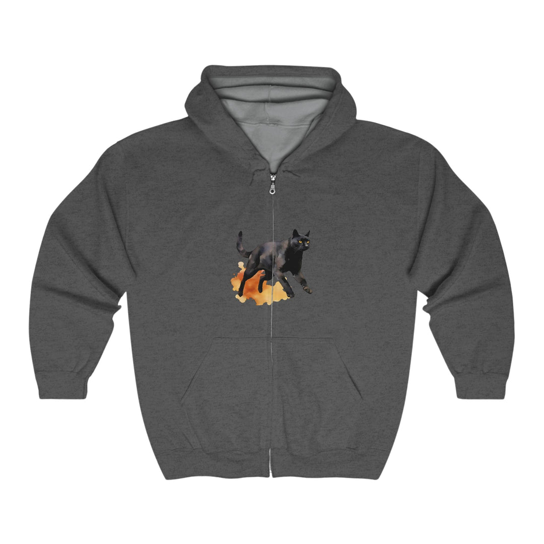 Black Cat Leaping Through Magic Hoodie Hoodie - Blululi