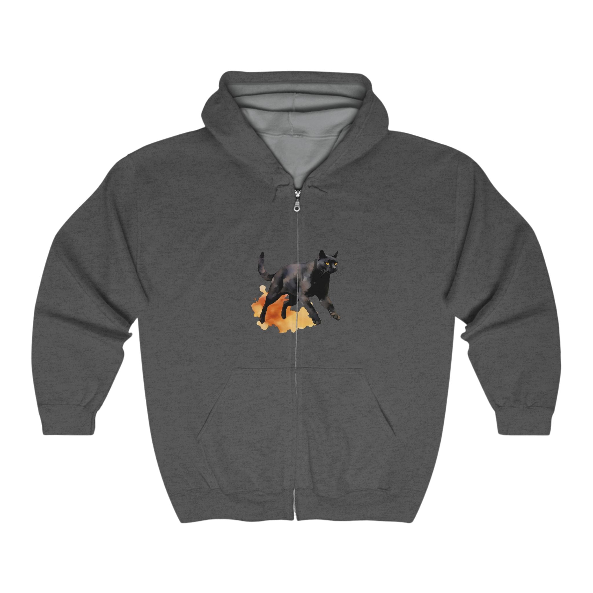 Black Cat Leaping Through Magic Hoodie Hoodie - Blululi