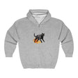 Black Cat Leaping Through Magic Hoodie Hoodie - Blululi