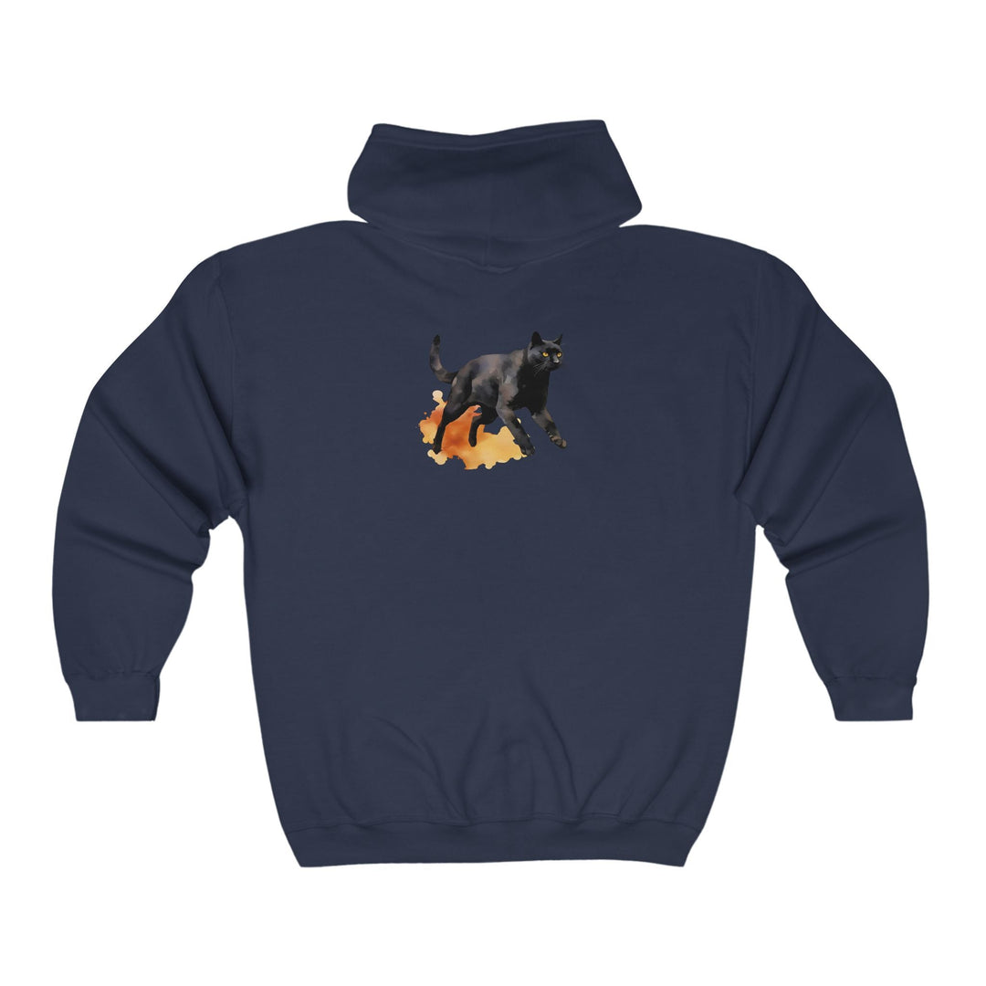 Black Cat Leaping Through Magic Hoodie Hoodie - Blululi