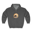 Black Cat & Moon Halloween Hoodie Hoodie - Blululi