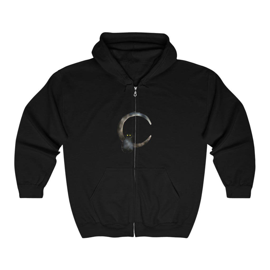 Black Cat Moon Hoodie - Mystical & Stylish Hoodie - Blululi