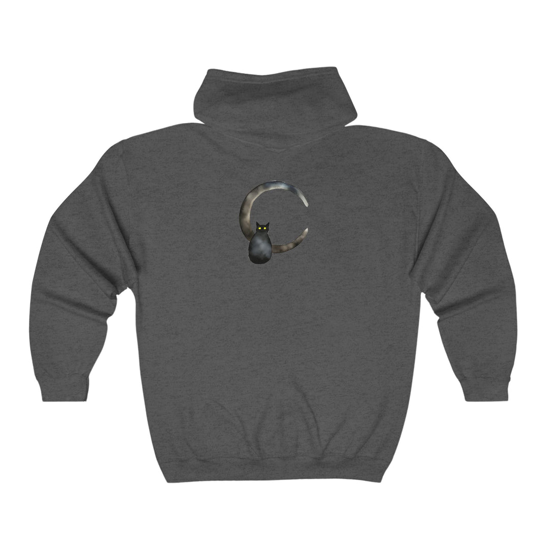 Black Cat Moon Hoodie - Mystical & Stylish Hoodie - Blululi