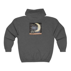 Black Cat Moonlight Hoodie - Night Sky Design Hoodie - Blululi