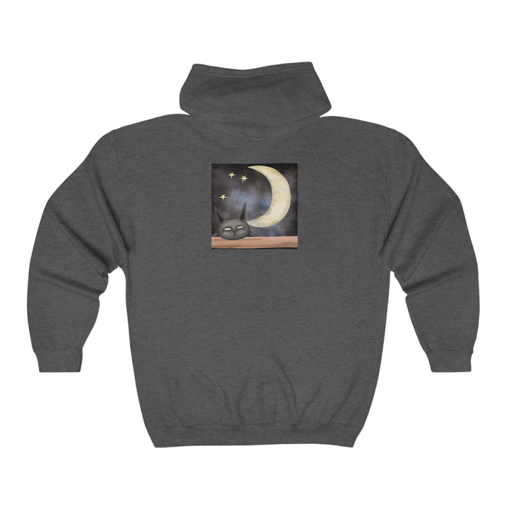 Black Cat Moonlight Hoodie - Night Sky Design Hoodie - Blululi