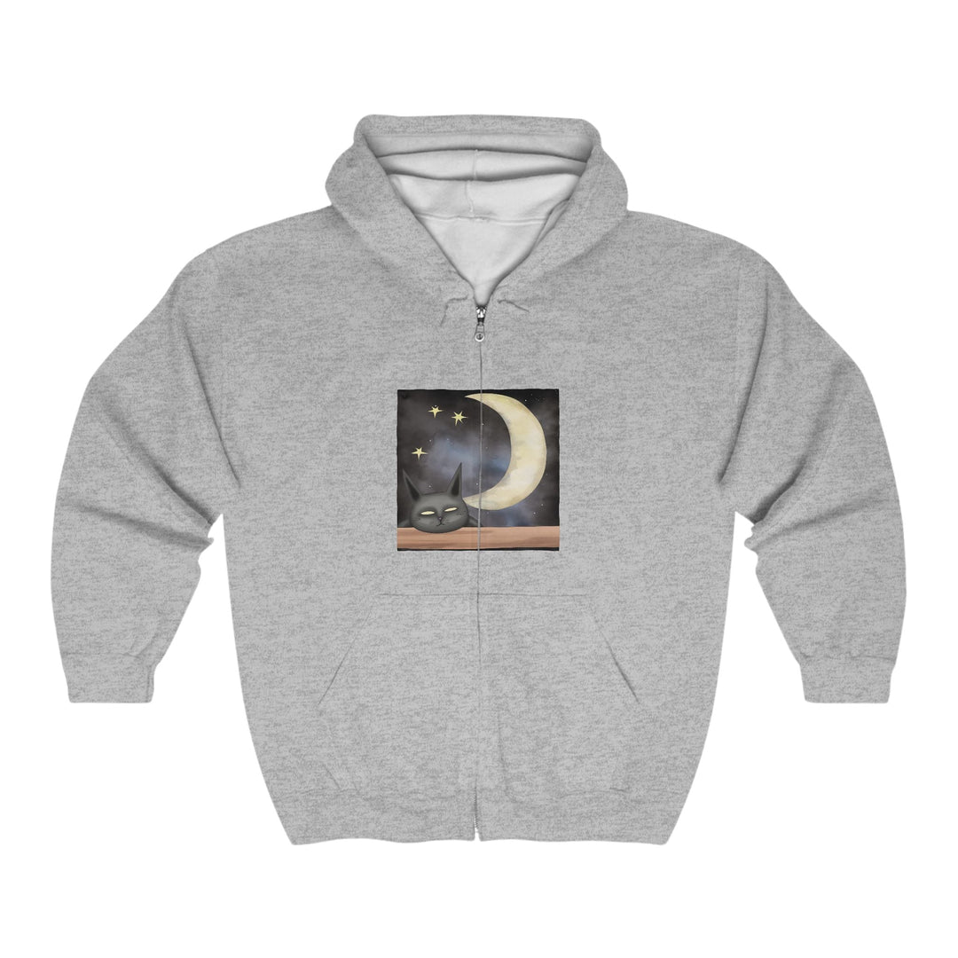 Black Cat Moonlight Hoodie - Night Sky Design Hoodie - Blululi