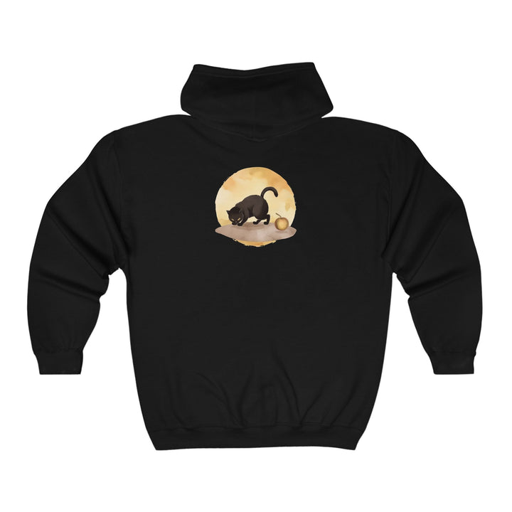 Black Cat Moonlit Hoodie - Halloween Vibes Hoodie - Blululi