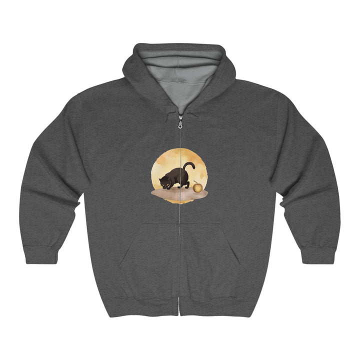 Black Cat Moonlit Hoodie - Halloween Vibes Hoodie - Blululi