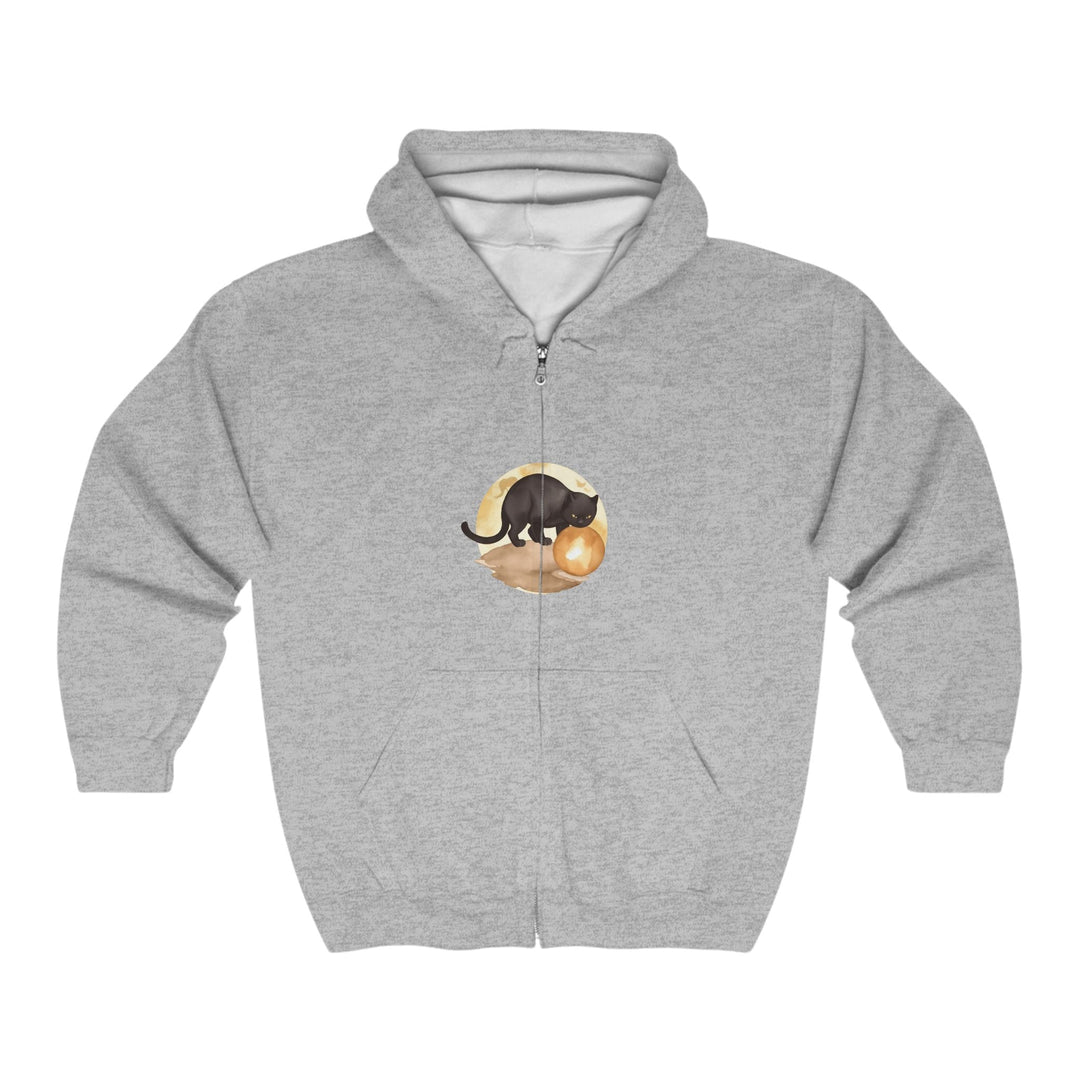 Black Cat Moonlit Playtime Hoodie Hoodie - Blululi