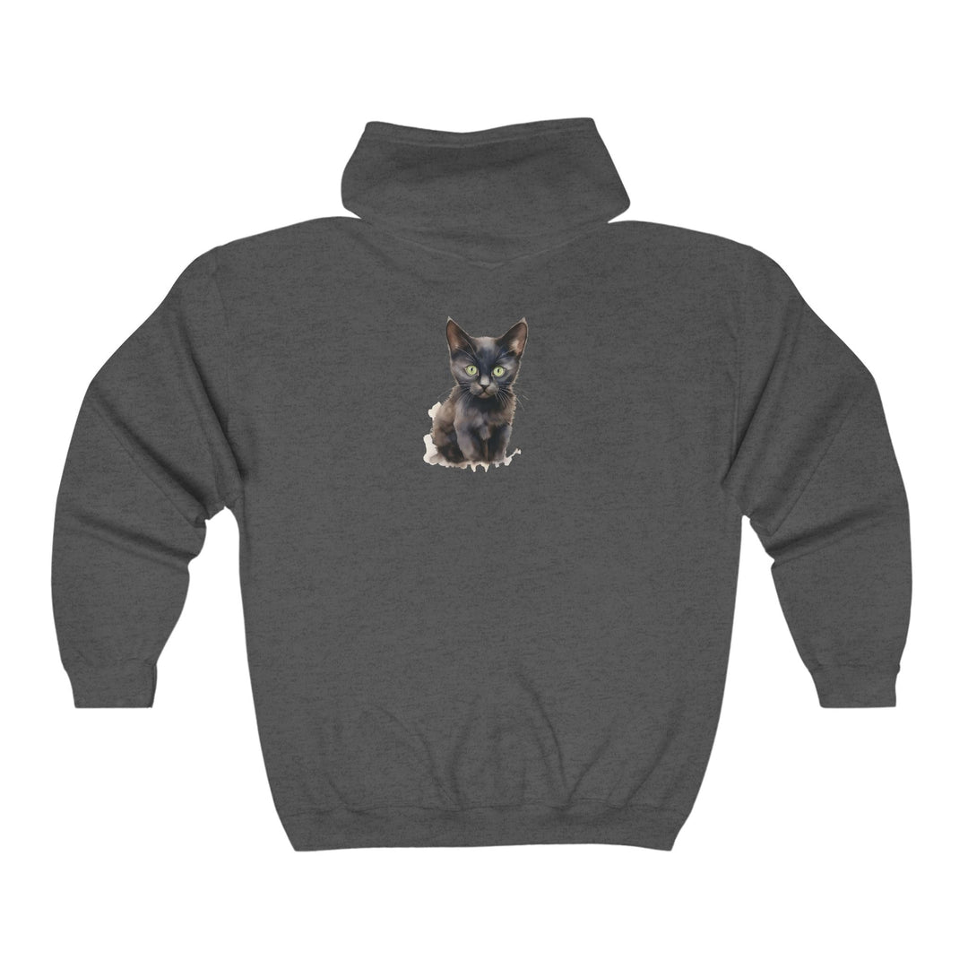 Black Cat Mystique Hoodie - Spooky & Stylish Hoodie - Blululi