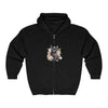 Black Cat & Pink Flowers Hoodie Hoodie - Blululi