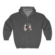 Black Cat & Pink Flowers Hoodie Hoodie - Blululi