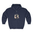Black Cat & Pink Flowers Hoodie Hoodie - Blululi