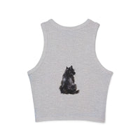 Black Cat Racerback Tank - Feline Fashion Tank Top - Blululi